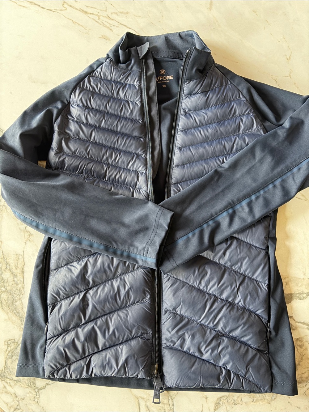 G/FORE Women's Quilted Hybrid Puffer Jacket - Navy